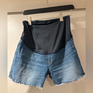 Madewell maternity high-rise denim shorts size 26